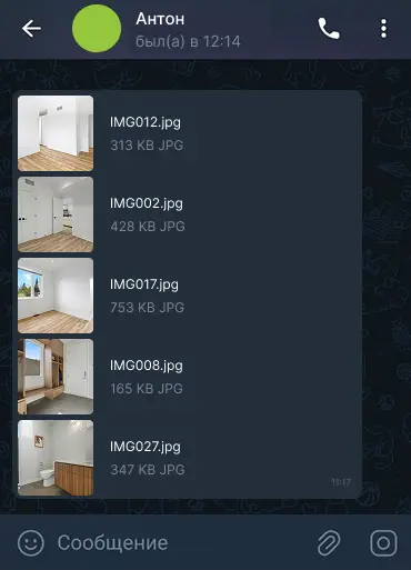Фото в мессенджерах